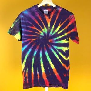 Tye Dye T-Shirt - Sz S Bright Vibrant Multicolor